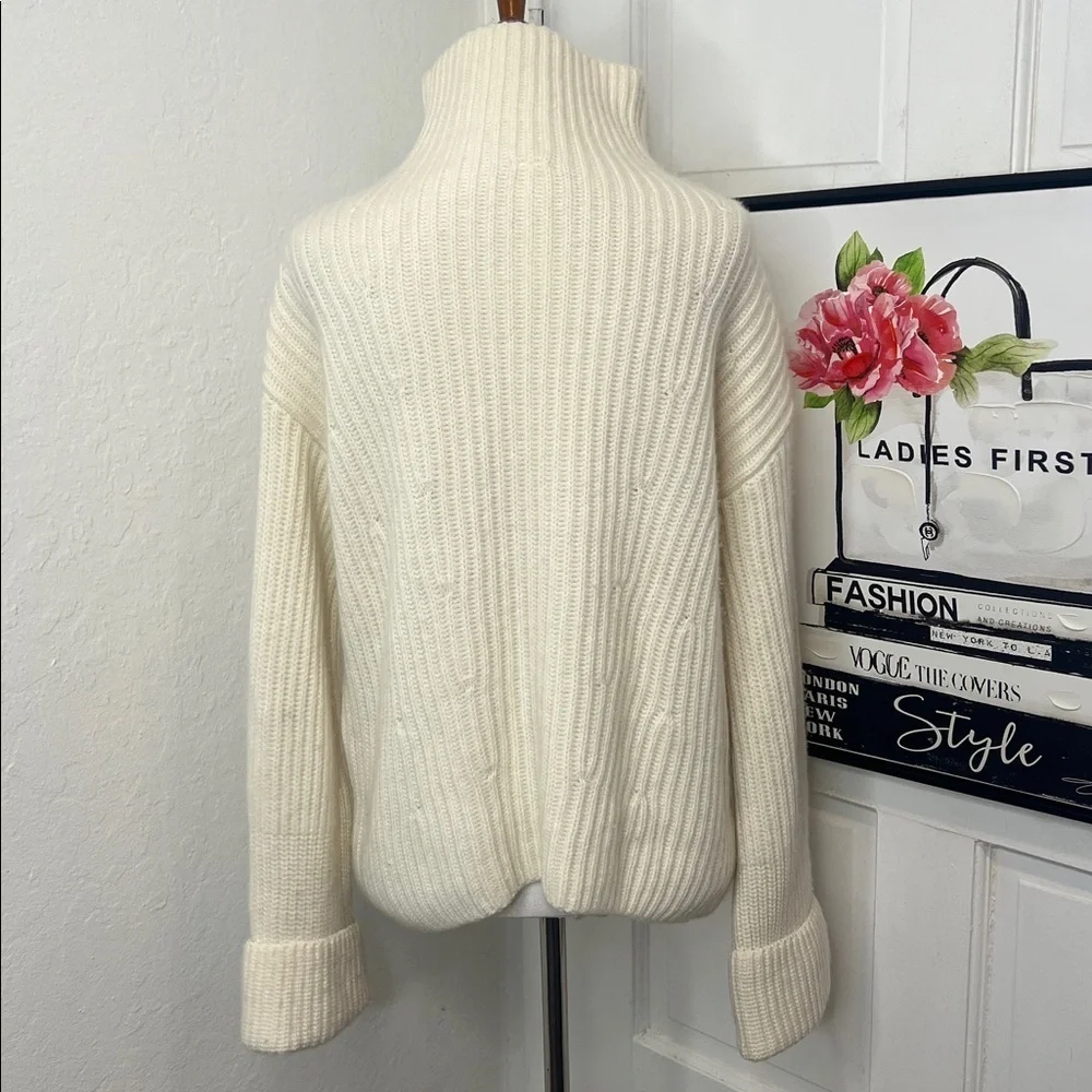 Aspen Collection 100% Cashmere Funnel Neck Sweater Size XS
